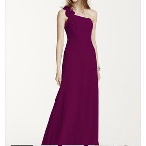 Sangria one shoulder dress